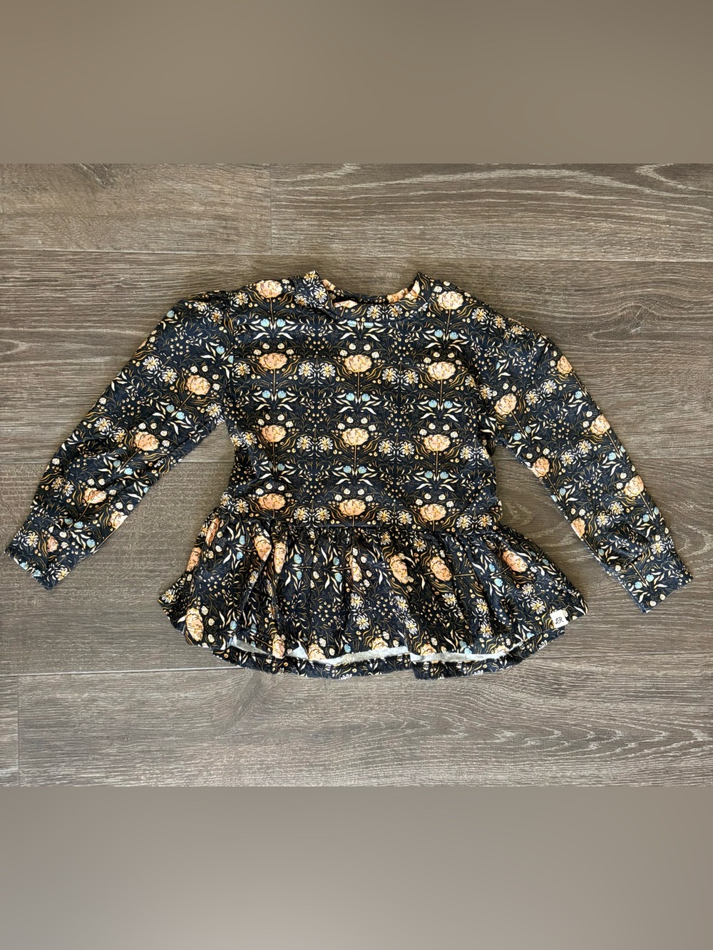 Little Road Co. Monarch Floral Peplum Top - Size 6 NWT